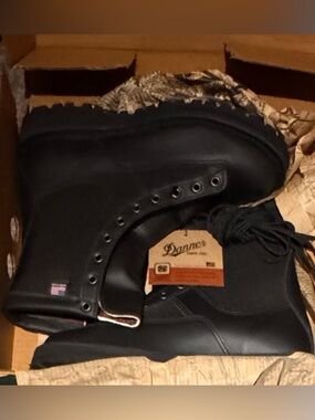 Danner Women's Black Lace-Up Leather Boots